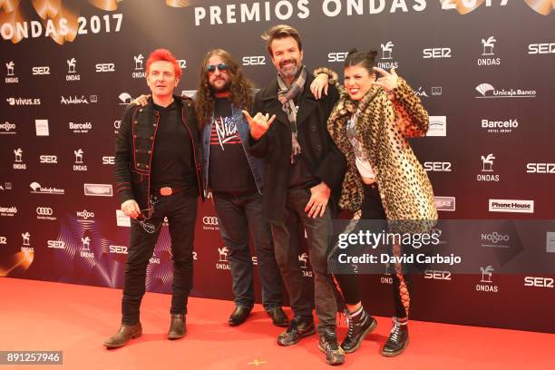 Componets of Jarabe De Palo attend the 63th Ondas Gala Awards 2016 at the FIBES on December 12, 2017 in Seville, Spain.