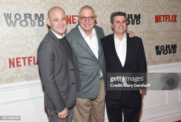 Netflix Vice President, Original Series, Peter Friedlander, Director Errol Morris and Director, Original Documentary Programming at Netflix, Adam Del...