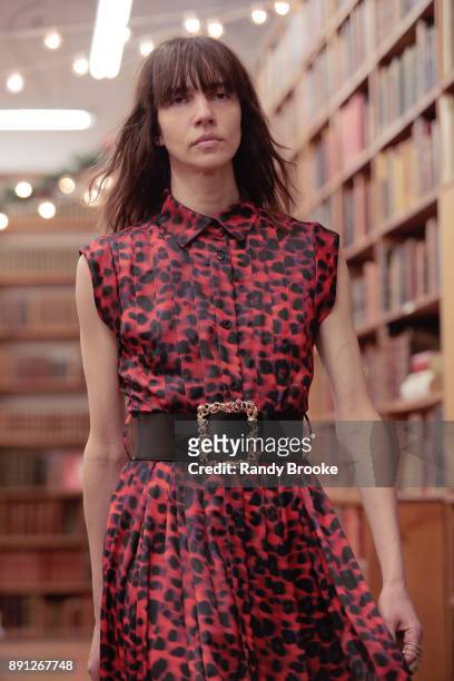Model walks the runway during the Koche Pre-Fall 2018 Runway Show at Strand Bookstore on December 12, 2017 in New York City.