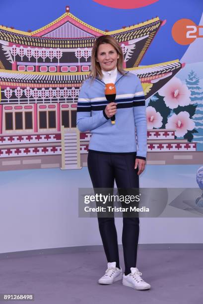 Katrin Mueller-Hohenstein during the Olympia Press Conference on December 12, 2017 in Berlin, Germany.