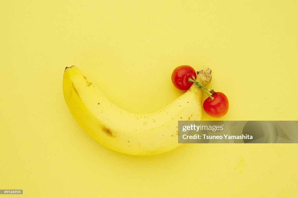 Banana and cherry