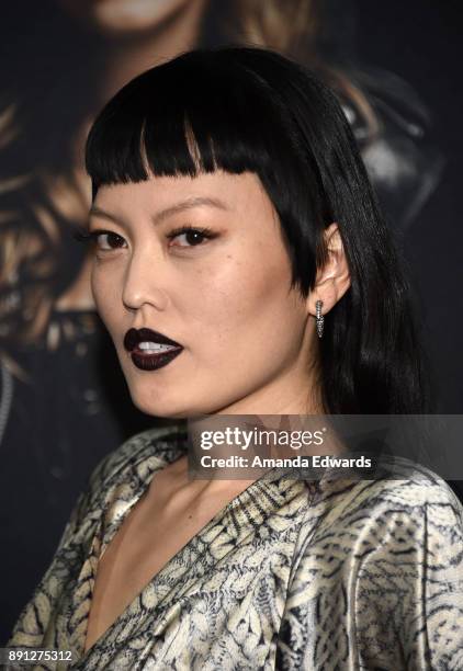 Actress Hana Mae Lee arrives at the premiere of Universal Pictures' "Pitch Perfect 3" on December 12, 2017 in Hollywood, California.
