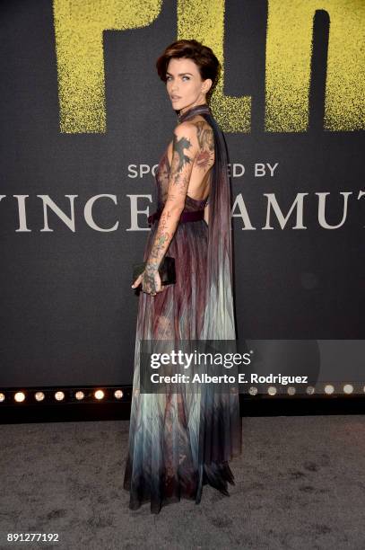 Ruby Rose attends the premiere of Universal Pictures' "Pitch Perfect 3" at Dolby Theatre on December 12, 2017 in Hollywood, California.