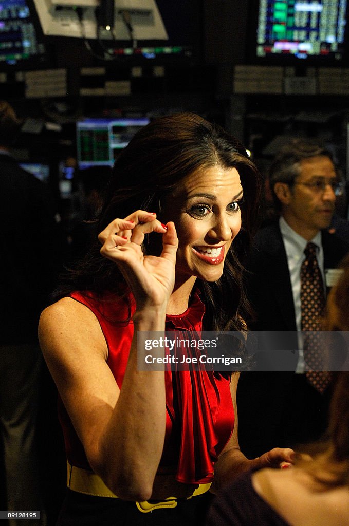 Samantha Harris Rings The NYSE Opening Bell