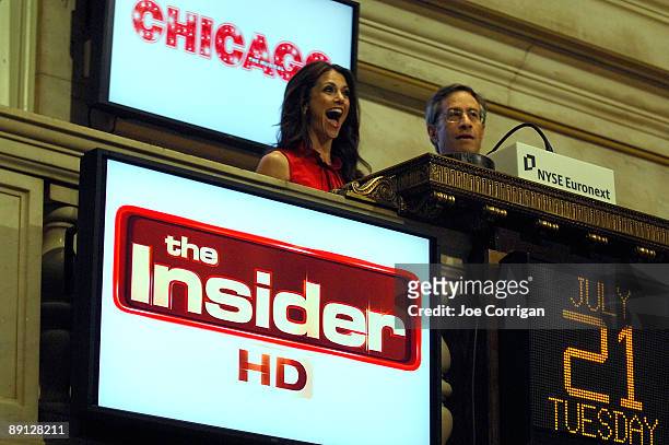 Actress Samantha Harris rings the opening bell at the New York Stock Exchange on July 21, 2009 in New York City.