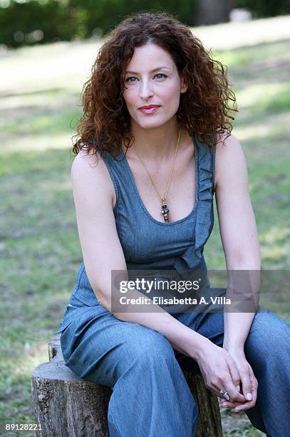 Italian actress Simona Borioni attends a photo call promoting Italian TV Film 'Mogli A Pezzi" held at Casa del Cinema on May 7, 2008 in Rome, Italy.