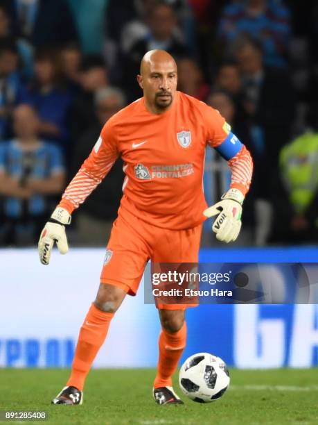 Oscar Perez of CF Pachuca in action during the FIFA Club World Cup UAE 2017 semi-final match between Gremio FBPA and CF Pachuca on December 12, 2017...