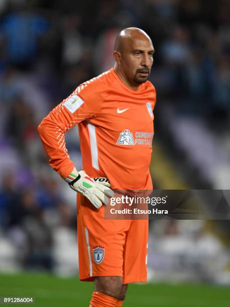Oscar Perez of CF Pachuca in action during the FIFA Club World Cup UAE 2017 semi-final match between Gremio FBPA and CF Pachuca on December 12, 2017...