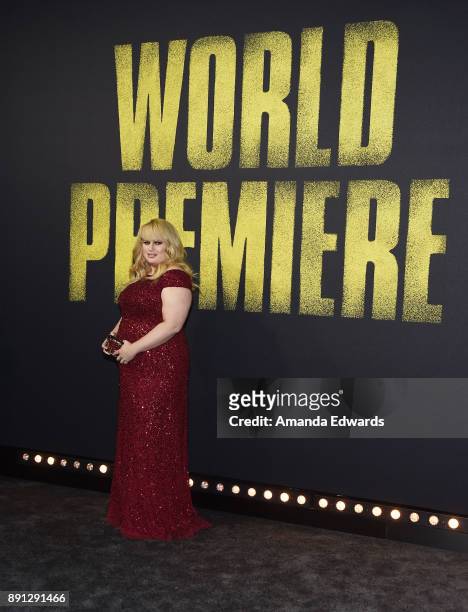 Actress Rebel Wilson arrives at the premiere of Universal Pictures' "Pitch Perfect 3" on December 12, 2017 in Hollywood, California.