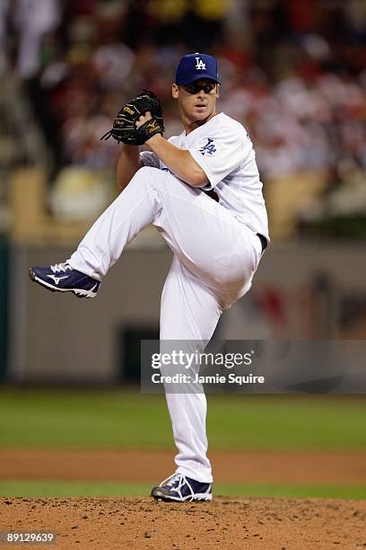 National League All-Star Chad Billingsley of the Los Angeles Dodgers pitches during the 2009 MLB All-Star Game at Busch Stadium on July 14, 2009 in...