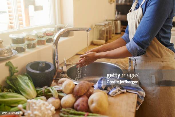 Clean Washing Cook 150 Wash Hands Cooking Stock Photos, High-Res Pictures, and Images ...