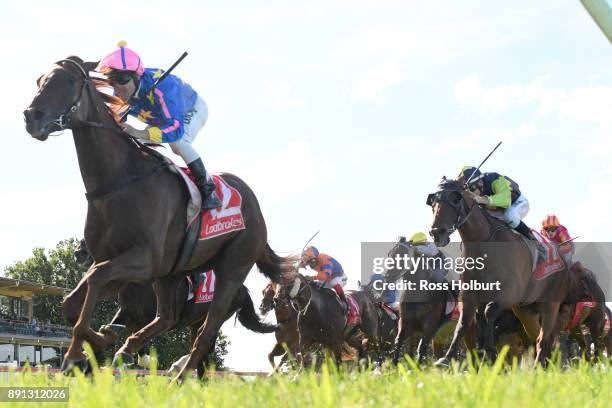 Toy Boy ridden by Ryan Maloney wins the Frankston Suzuki Summer Of Racing Hcp at Mornington Racecourse on December 13, 2017 in Mornington, Australia.