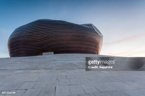 ordos museum,inner mongolia ordos, china - ordos museum stock pictures, royalty-free photos & images
