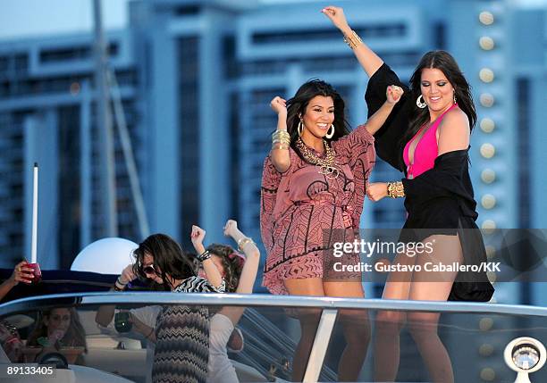 Kourtney Kardashian and Khloe Kardashian sighting on June 18, 2009 in Miami, Florida.