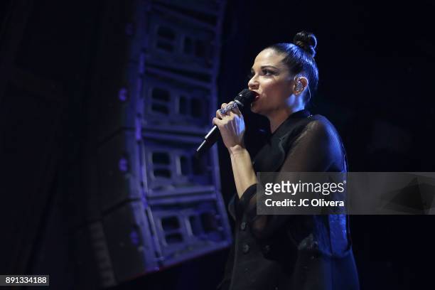 Recording artist Natalia Jimenez performs onstage at the House of Blues on December 12, 2017 in Anaheim, California.