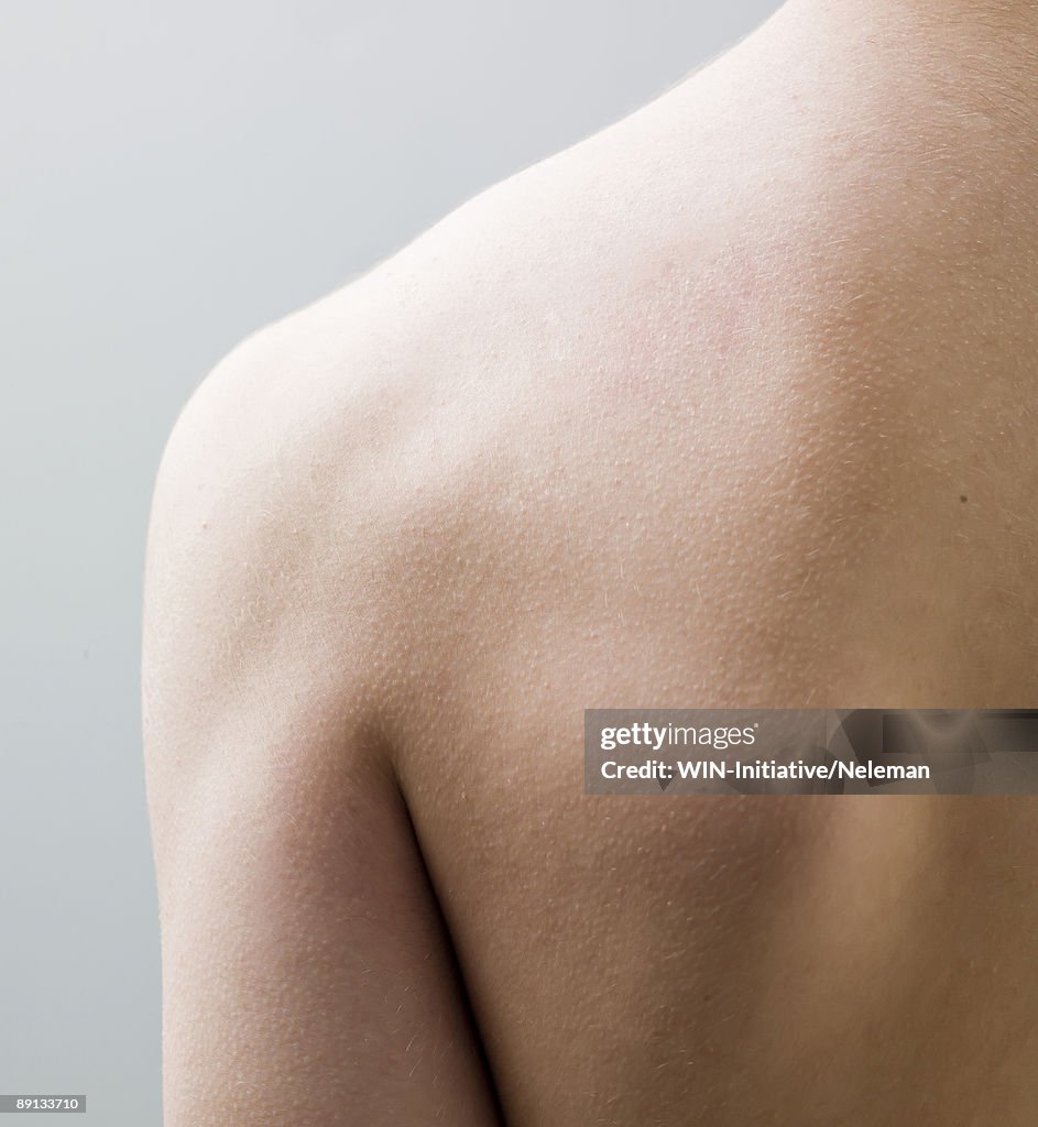 Close-up of a man's back