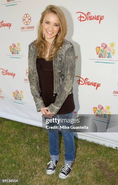 Actress Emily Osment arrives at the A Time for Heroes Celebrity Carnival Sponsored by Disney, benefiting the Elizabeth Glaser Pediatric AIDS...