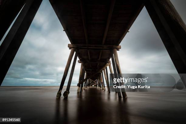 grange jetty in adelaide - bay adelaide stock pictures, royalty-free photos & images