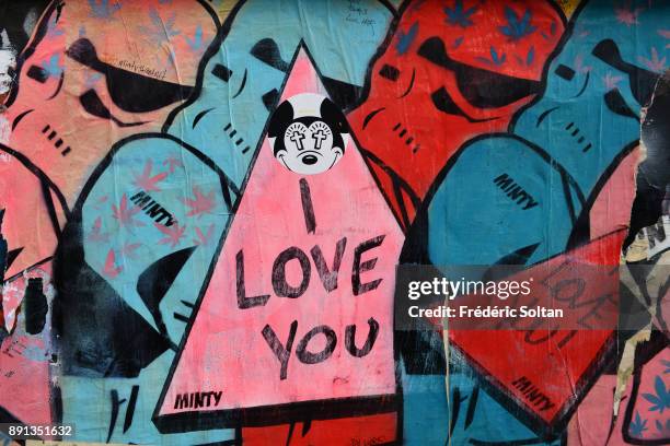 Mural painting and graffitis of Brick Lane district in the East End of London also called Banglatown. Former worker district in the 19th century,...
