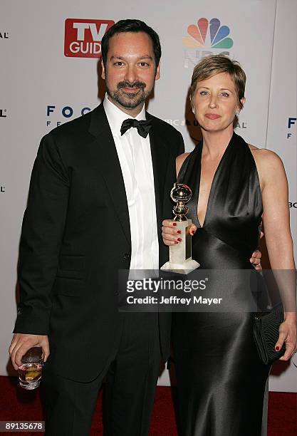 James Mangold and Cathy Konrad, winners of Best Motion Picture - Musical or Comedy for "Walk the Line"