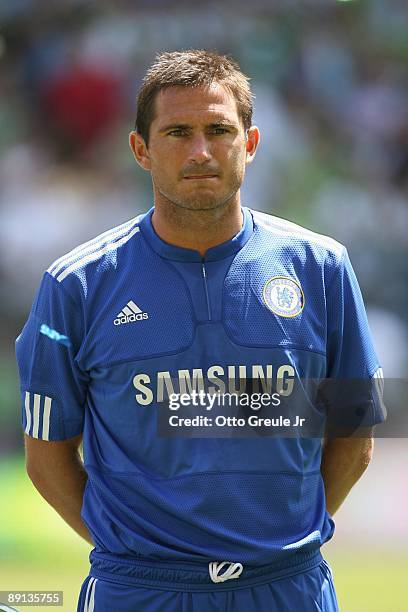 Frank Lampard of Chelsea FC looks on before the game against Seattle Sounders FC on July 18, 2009 at Qwest Field in Seattle, Washington.