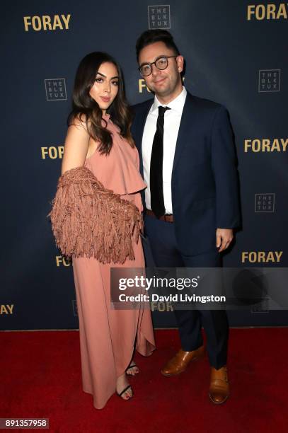 Alex Georgy and Adam Alper attend FORAY Collective and The Black Tux Host Holiday Gala on December 12, 2017 in Los Angeles, California.