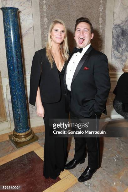 Cassie Dudar and Nick Domino during the Mr. Morgan's Winter Gala at The Morgan Library & Museum on December 12, 2017 in New York City.