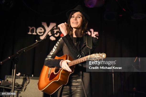 Ivory Black of the band "Ivory Black" performs onstage at the neXt2rock 2017 Finale Event at Viper Room on December 12, 2017 in West Hollywood,...