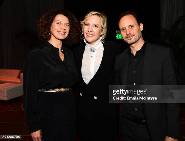 Donna Langley, Chairman of Universal Pictures, Trish Sie and Universal Pictures' Mike Knobloch attend the after party for the premiere of Universal...