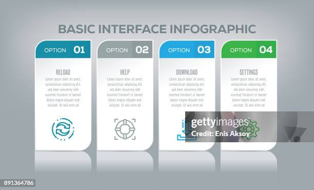 basic interface infographic - q and a icon stock illustrations