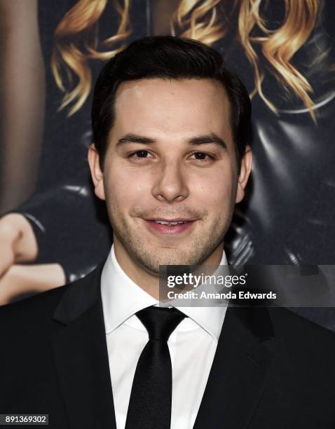 Actor Skylar Astin arrives at the premiere of Universal Pictures' "Pitch Perfect 3" on December 12, 2017 in Hollywood, California.