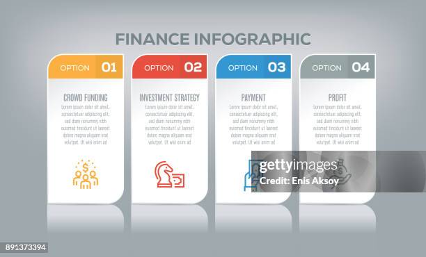 finance infographic - crowd funding stock illustrations