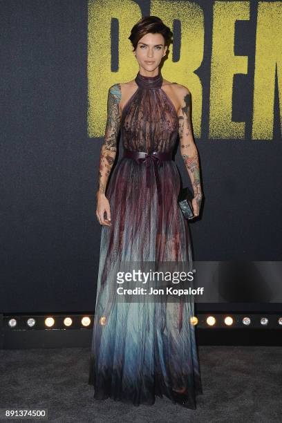 Actress Ruby Rose attends the Los Angeles Premiere "Pitch Perfect 3" at the Dolby Theatre on December 12, 2017 in Hollywood, California.
