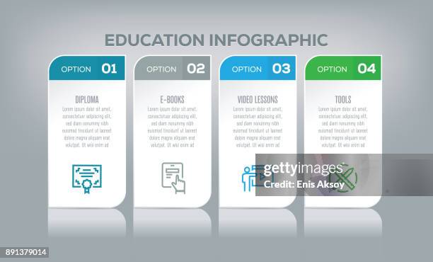 education infographic - apple text bubble stock illustrations