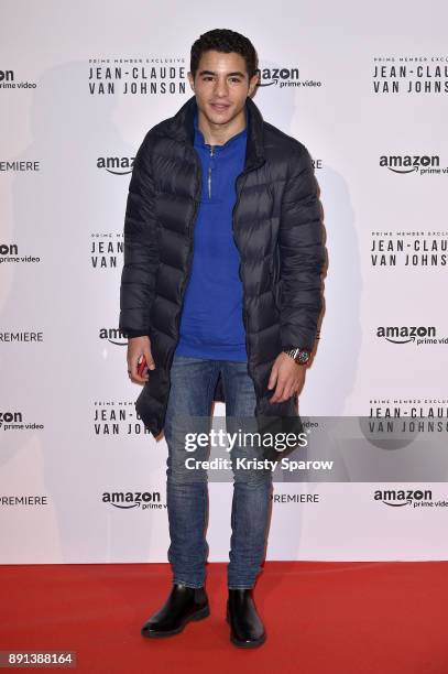 Actor Samy Seghir attends the Amazon TV series 'Jean Claude Van Johnson' Premiere at Le Grand Rex on December 12, 2017 in Paris, France.