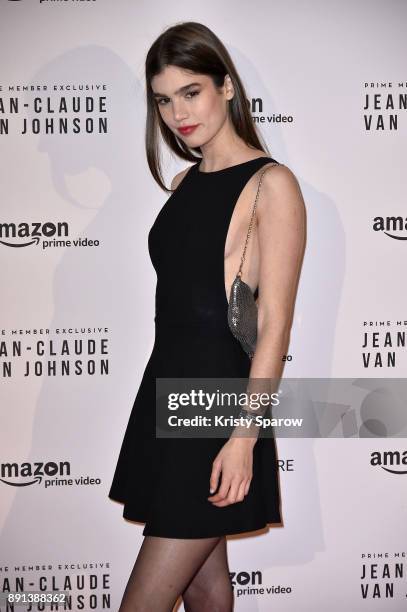 Model Helena Sofia attends the Amazon TV series 'Jean Claude Van Johnson' Premiere at Le Grand Rex on December 12, 2017 in Paris, France.