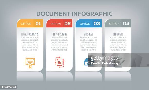 dokument-infografik - prozesse stock-grafiken, -clipart, -cartoons und -symbole