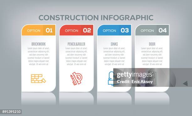 construction infographic - business toolkit stock illustrations