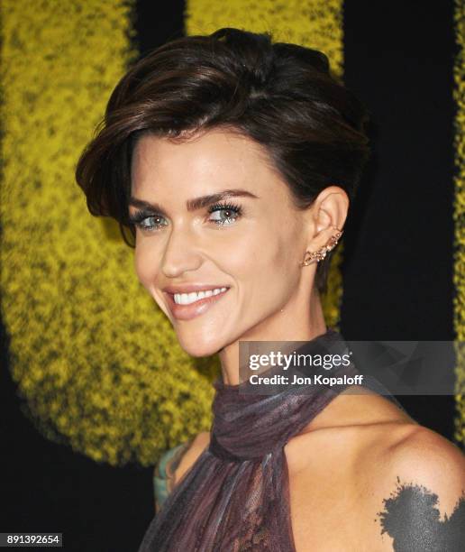 Actress Ruby Rose attends the Los Angeles Premiere "Pitch Perfect 3" at the Dolby Theatre on December 12, 2017 in Hollywood, California.