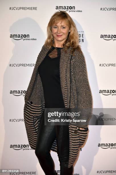 Actress Julie Ferrier attends the Amazon TV series 'Jean Claude Van Johnson' Premiere at Le Grand Rex on December 12, 2017 in Paris, France.