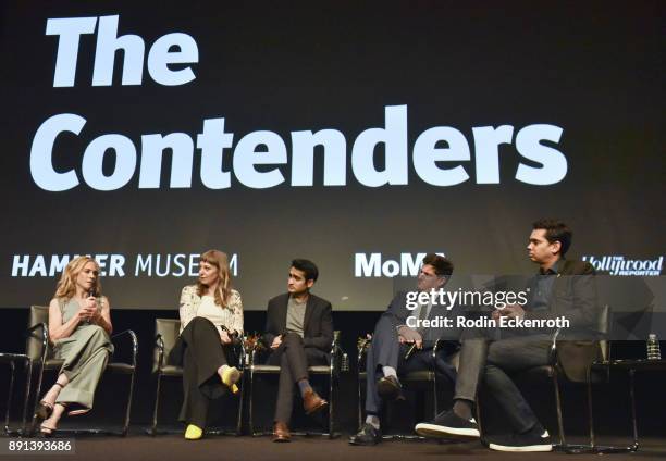 Actress Holly Hunter, writer Emily V. Gordon, writer/comedian Kumail Nanjiani, director Michael Showalter, and The Museum of Modern Art The Celeste...