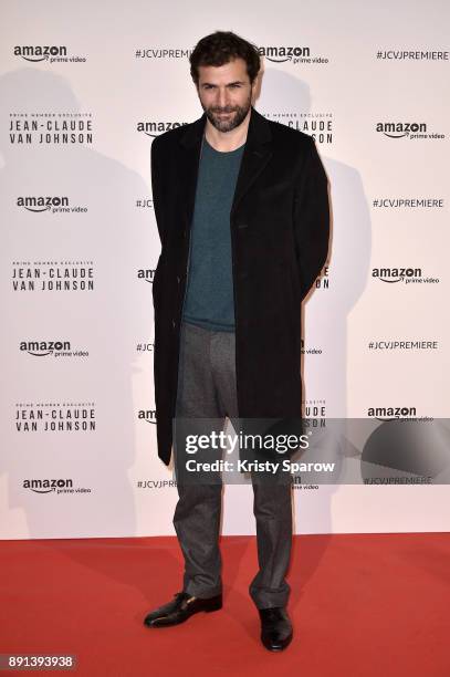 Actor Gregory Fitoussi attends the Amazon TV series 'Jean Claude Van Johnson' Premiere at Le Grand Rex on December 12, 2017 in Paris, France.