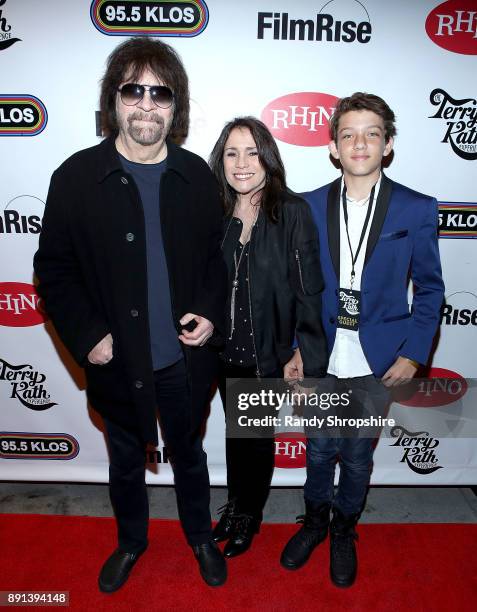 Jeff Lynne, Camelia Kath and Hamish Sinclair arrive to the LA screening of Chicago: The Terry Kath Experience at Ahrya Fine Arts by Laemmle on...