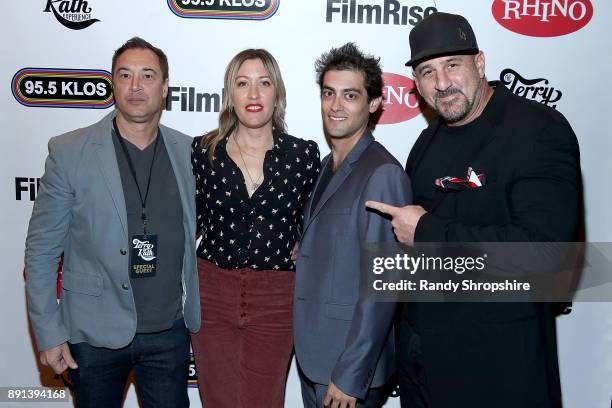 Jordan Levy, Michelle Kath Sinclair, Micah Levin and Anthony Papa arrive to the LA screening of Chicago: The Terry Kath Experience at Ahrya Fine Arts...