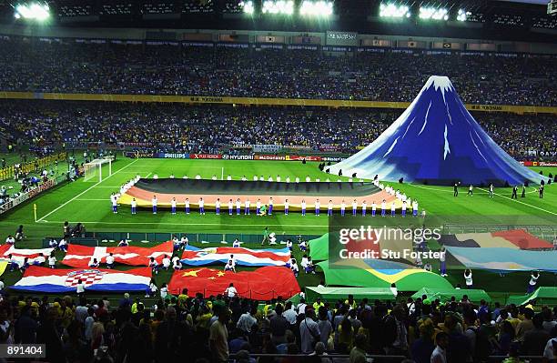 The closing ceremony before the World Cup Final match between Germany and Brazil played at the International Stadium Yokohama, Yokohama, Japan on...