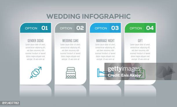 wedding infographic - hinge vector stock illustrations