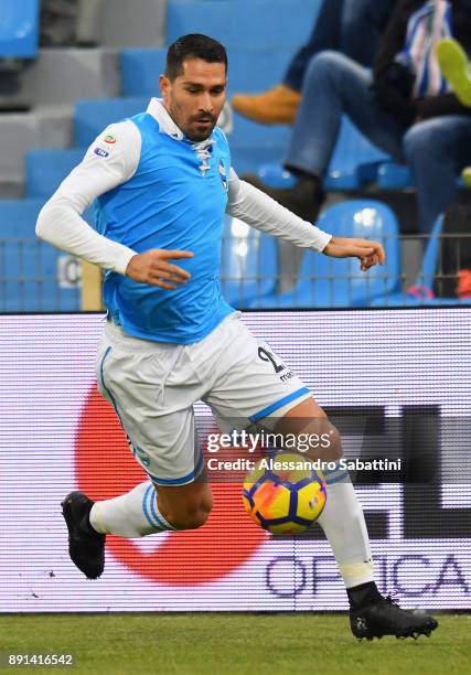 Marco Boriello of Spal in action during the Serie A match between Spal and Hellas Verona FC at Stadio Paolo Mazza on December 10, 2017 in Ferrara,...