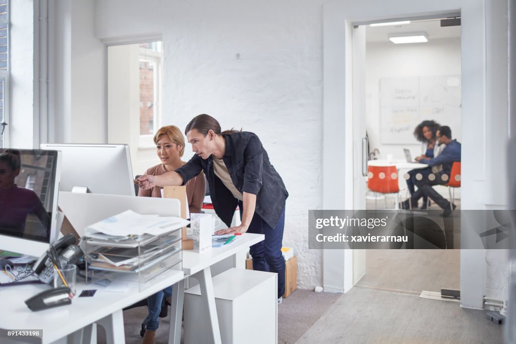 Multi-ethnic business people working in the office