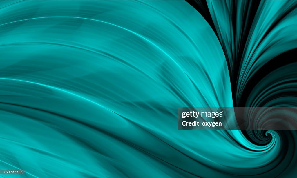 Green Abstract Background, Flame Feather