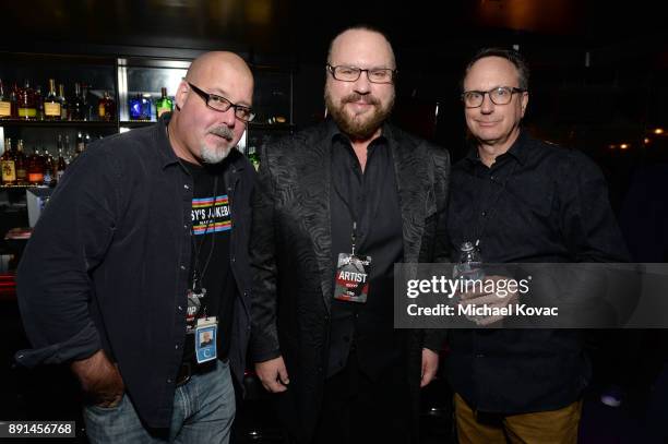 Keith Cunningham, Desmond Child, and Scott Jameson attend the neXt2rock 2017 Finale Event at Viper Room on December 12, 2017 in West Hollywood,...